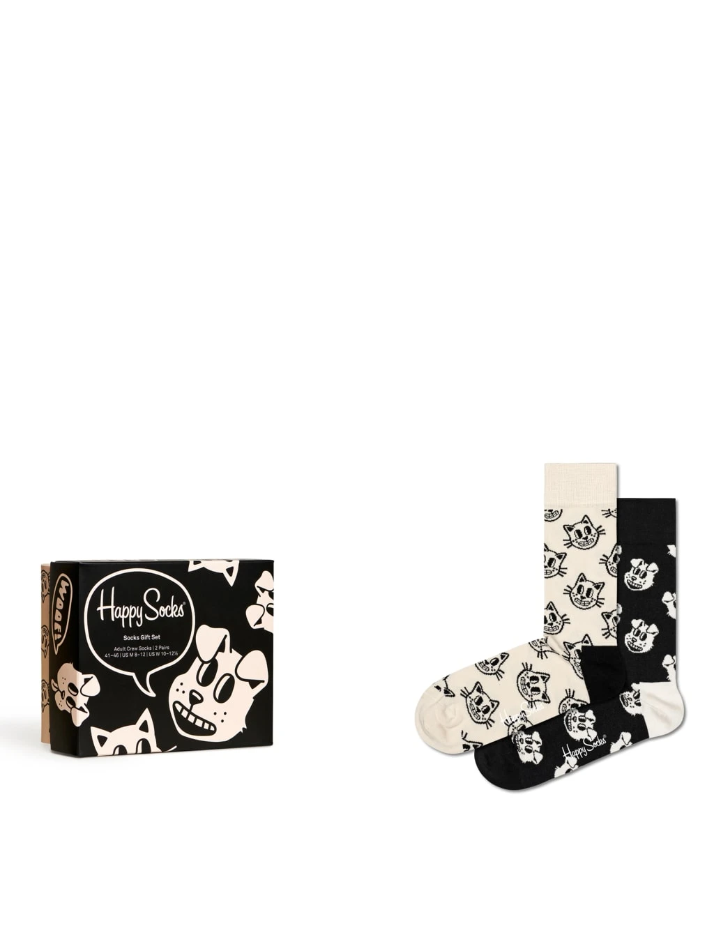 Happy Socks 2pk Pets Cotton Rich Socks 1 Happy Socks 2pk Pets Cotton Rich Socks
