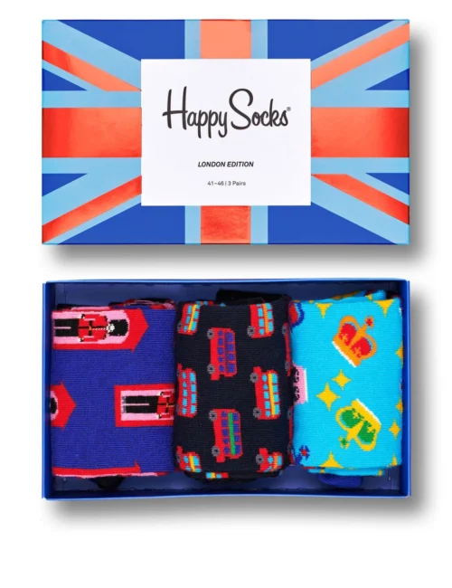 Happy Socks 3pk London Cotton Rich Socks