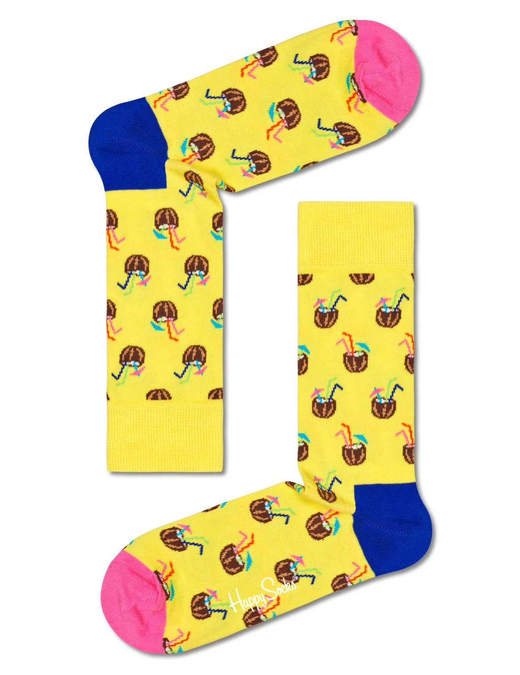 Happy Socks Coconut Cocktail Cotton Rich Socks 1 Happy Socks Coconut Cocktail Cotton Rich Socks