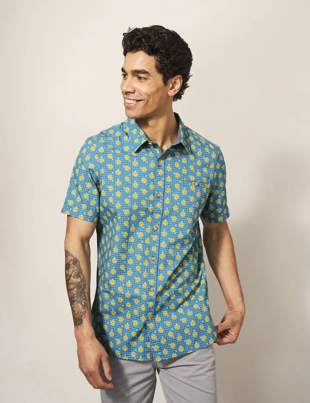 WHITE STUFF Pure Cotton Floral Shirt 1 WHITE STUFF Pure Cotton Floral Shirt