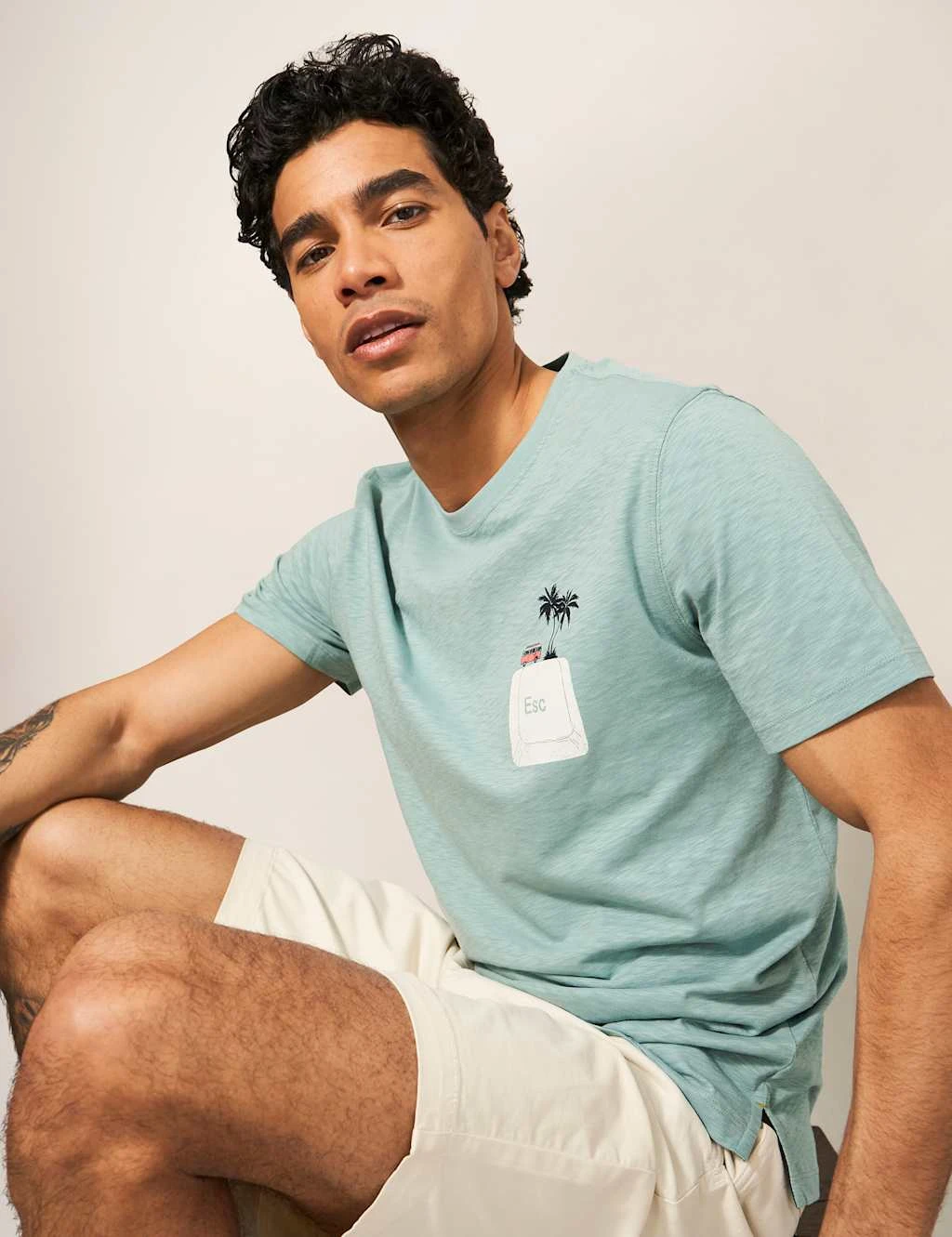 WHITE STUFF Pure Cotton Escape Graphic Crew Neck T-Shirt 3 WHITE STUFF Pure Cotton Escape Graphic Crew Neck T-Shirt - Image 3