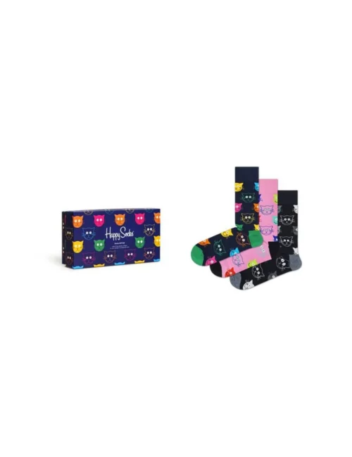 Happy Socks 3pk Cat Cotton Rich Socks