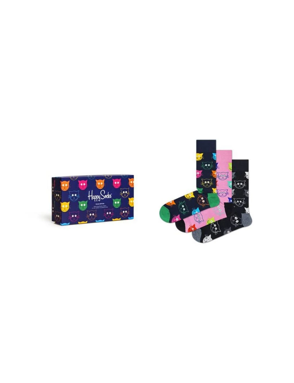 Happy Socks 3pk Cat Cotton Rich Socks 1 Happy Socks 3pk Cat Cotton Rich Socks