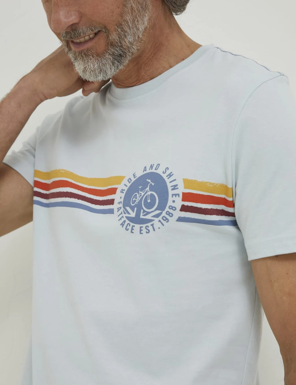Pure Cotton Striped Bike Print T-Shirt 3 Pure Cotton Striped Bike Print T-Shirt - Image 3