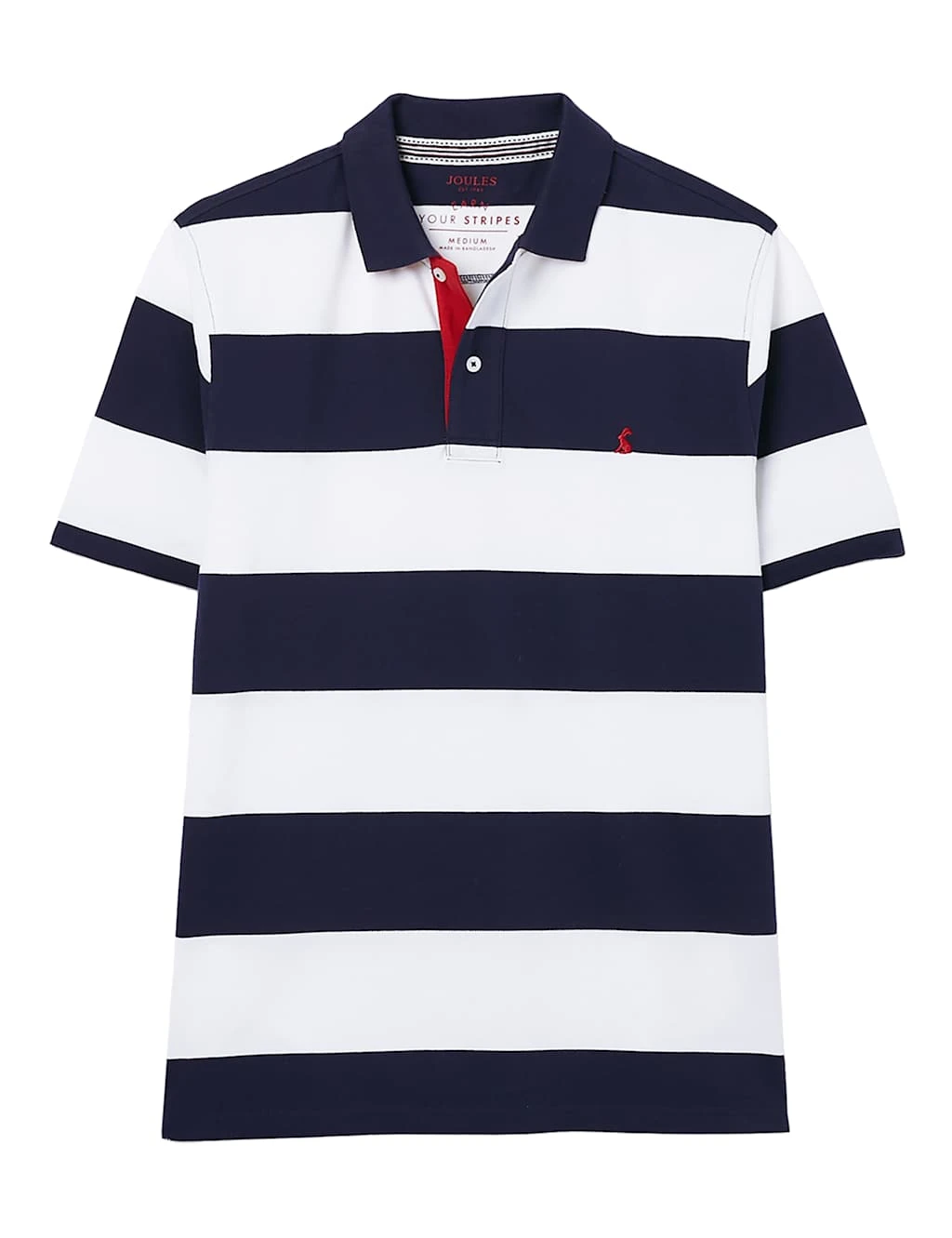 Joules Pure Cotton Striped Short Sleeve Polo Shirt 2 Joules Pure Cotton Striped Short Sleeve Polo Shirt - Image 2