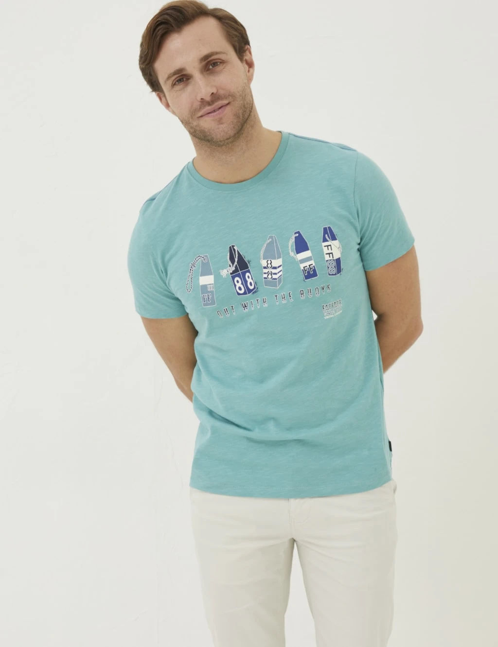 Pure Cotton Crew Neck Buoys Graphic T-Shirt 1 Pure Cotton Crew Neck Buoys Graphic T-Shirt