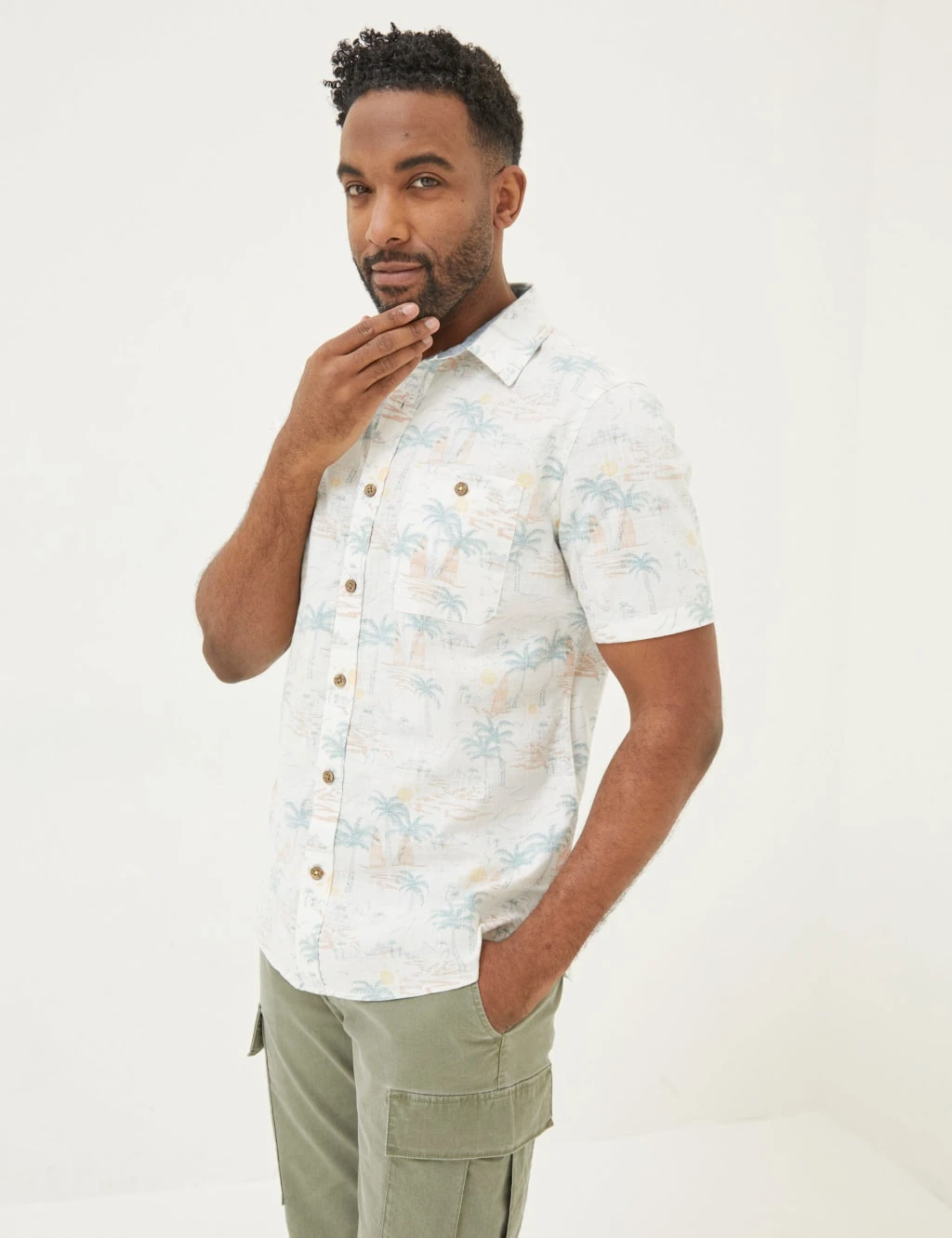 Pure Cotton Surf Print Shirt 1 Pure Cotton Surf Print Shirt