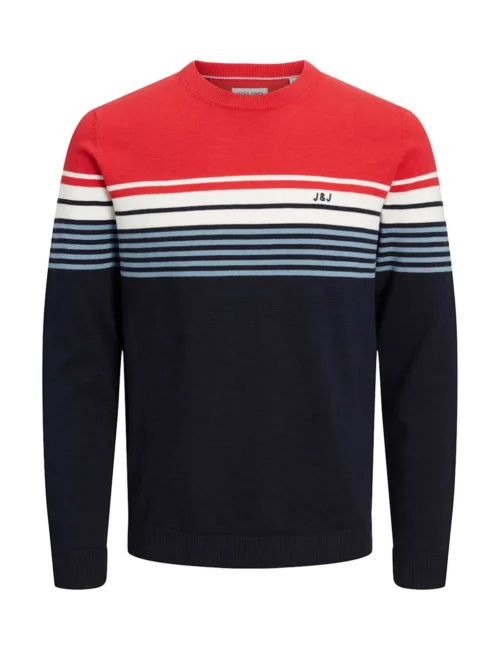 Jack & Jones Junior Pure Cotton Striped Jumper (8-16 Yrs)