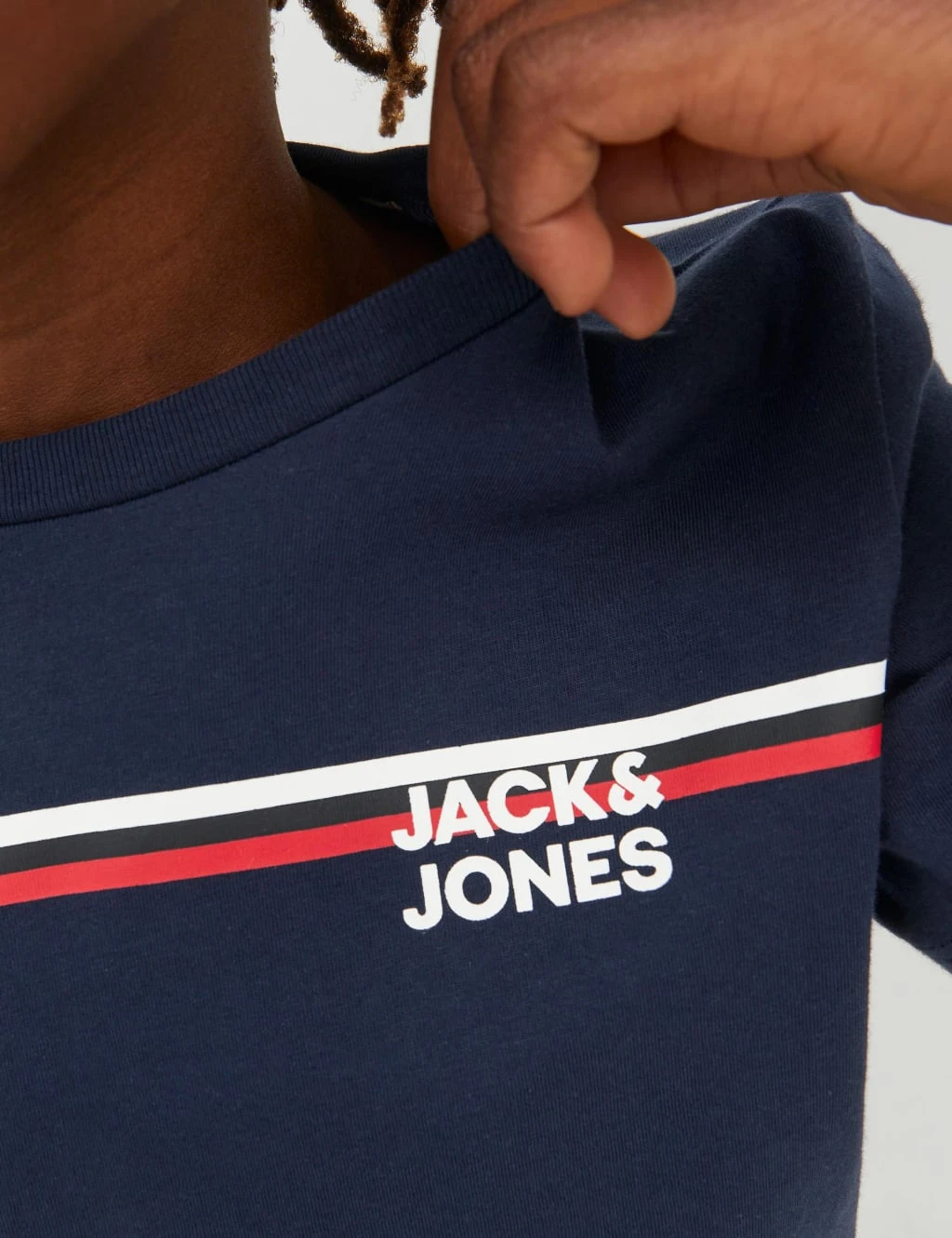 Jack & Jones Junior Pure Cotton Striped Logo Graphic T-Shirt (8-16 Yrs) 5 Jack & Jones Junior Pure Cotton Striped Logo Graphic T-Shirt (8-16 Yrs) - Image 5