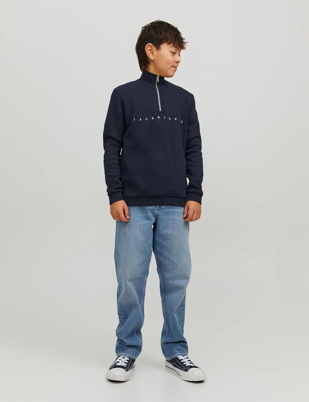 Jack & Jones Junior Cotton Rich Logo Half Zip Sweatshirt (8-16 Yrs) 7 Jack & Jones Junior Cotton Rich Logo Half Zip Sweatshirt (8-16 Yrs) - Image 7
