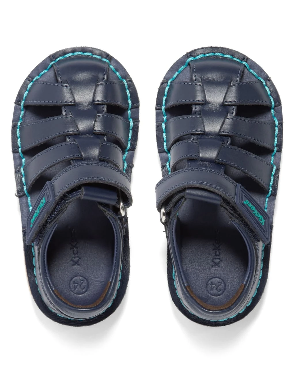 Kickers Kids' Leather Riptape Sandals (7 Small-12 Small) 4 Kickers Kids' Leather Riptape Sandals (7 Small-12 Small) - Image 4