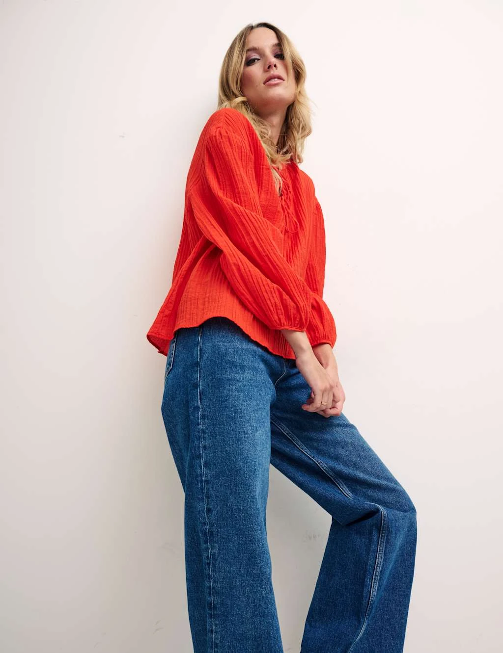 Tie Neck Long Sleeve Blouse 5 Tie Neck Long Sleeve Blouse - Image 5