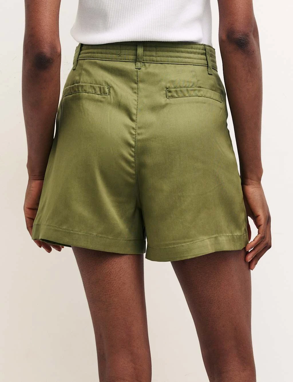 Pure Tencel™ High Waisted Pleat Front Shorts 3 Pure Tencel™ High Waisted Pleat Front Shorts - Image 3