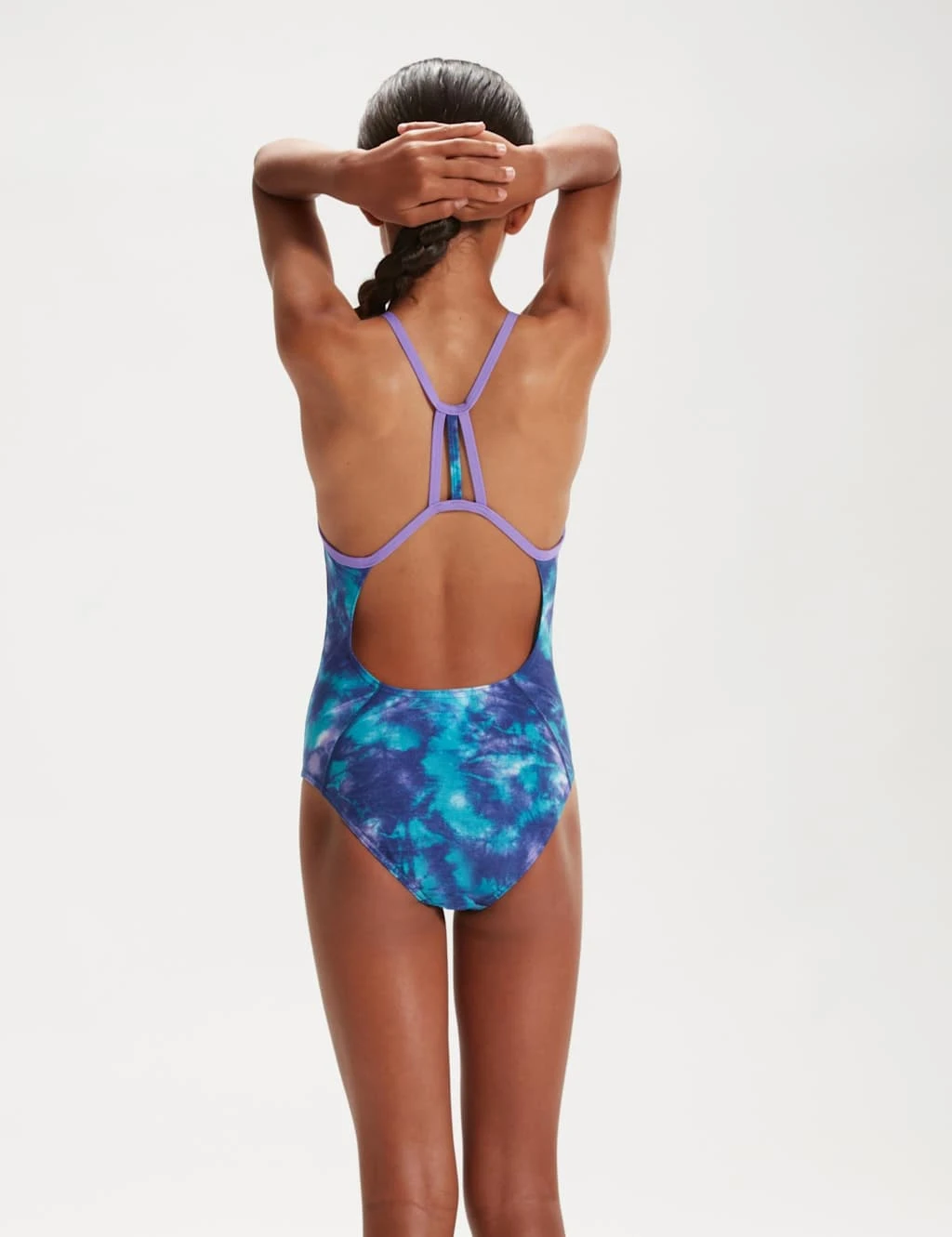 Speedo Allover Digital Lane Line Back Swimsuit (5-14 Yrs) 3 Speedo Allover Digital Lane Line Back Swimsuit (5-14 Yrs) - Image 3