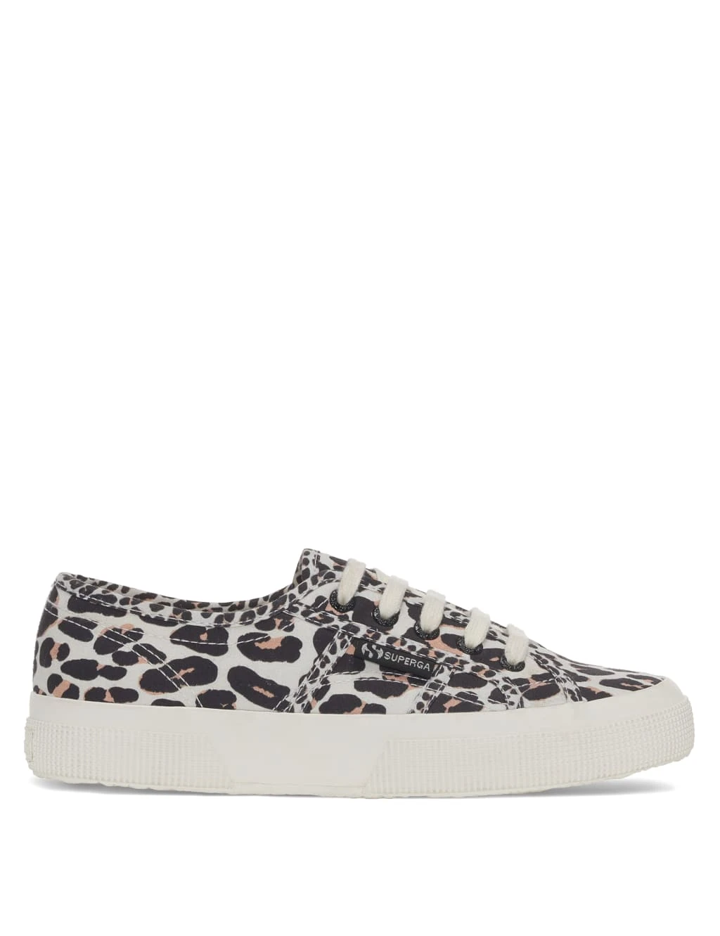 Superga 2750 Canvas Lace Up Leopard Print Trainers 1 Superga 2750 Canvas Lace Up Leopard Print Trainers