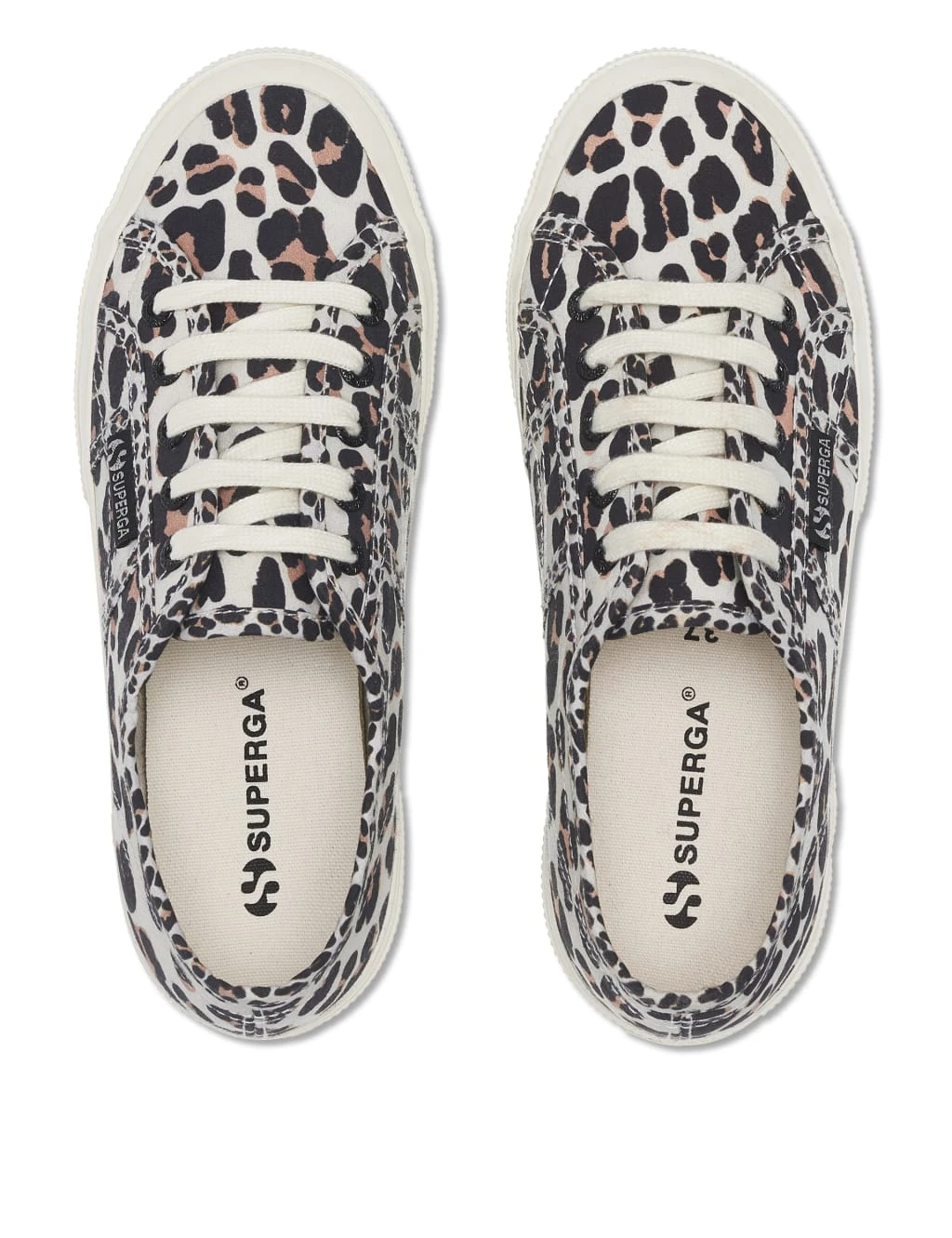 Superga 2750 Canvas Lace Up Leopard Print Trainers 4 Superga 2750 Canvas Lace Up Leopard Print Trainers - Image 4