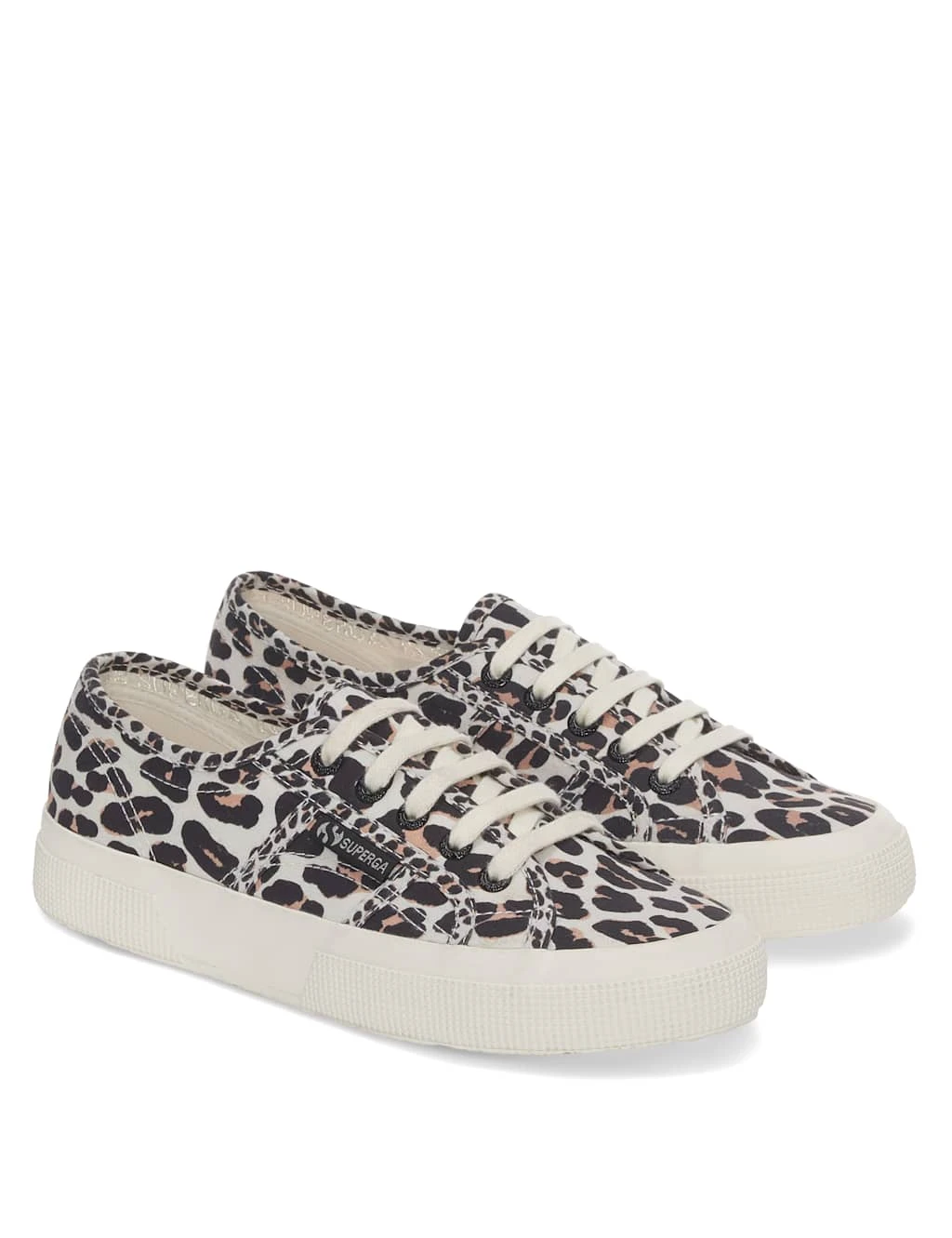 Superga 2750 Canvas Lace Up Leopard Print Trainers 2 Superga 2750 Canvas Lace Up Leopard Print Trainers - Image 2