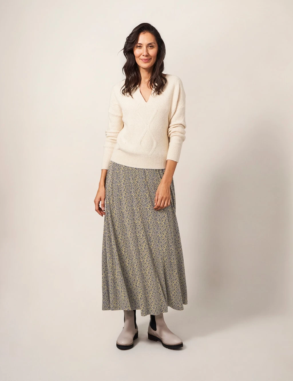 WHITE STUFF Printed Midaxi A-Line Skirt 1 WHITE STUFF Printed Midaxi A-Line Skirt