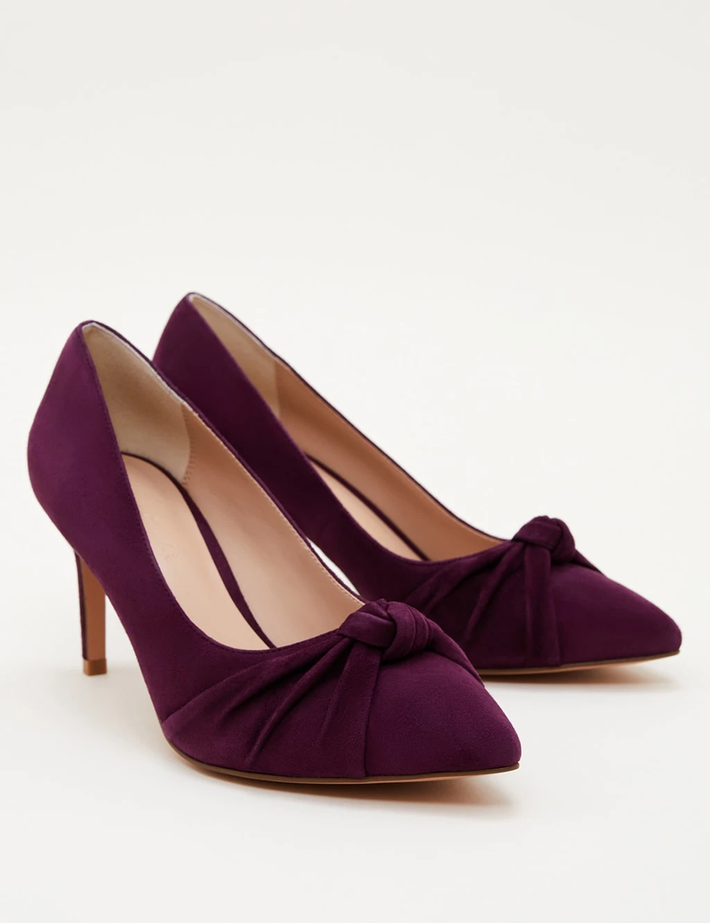 Suede Stiletto Heel Pointed Court Shoes 2 Suede Stiletto Heel Pointed Court Shoes - Image 2