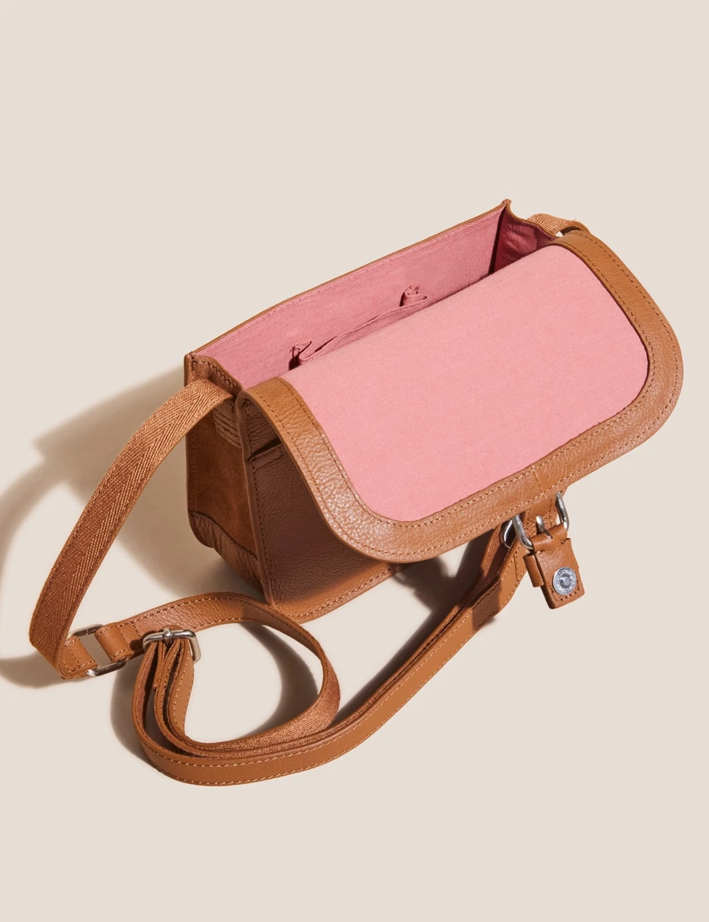 WHITE STUFF Leather Buckle Detail Cross Body Bag 3 WHITE STUFF Leather Buckle Detail Cross Body Bag - Image 3