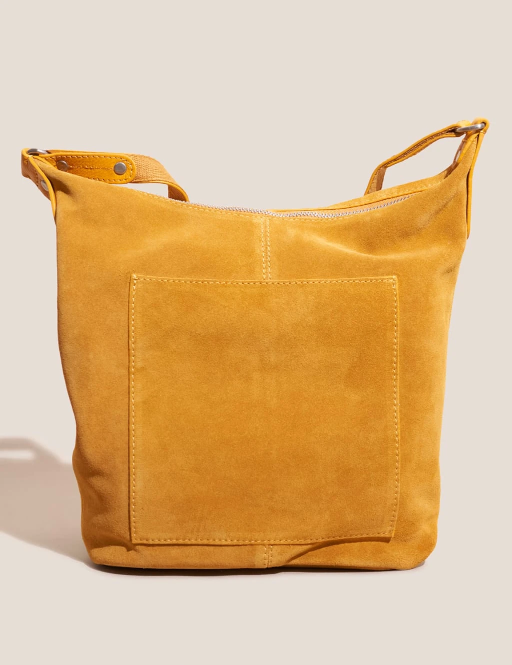 WHITE STUFF Suede Zip Detail Cross Body Bag 4 WHITE STUFF Suede Zip Detail Cross Body Bag - Image 4