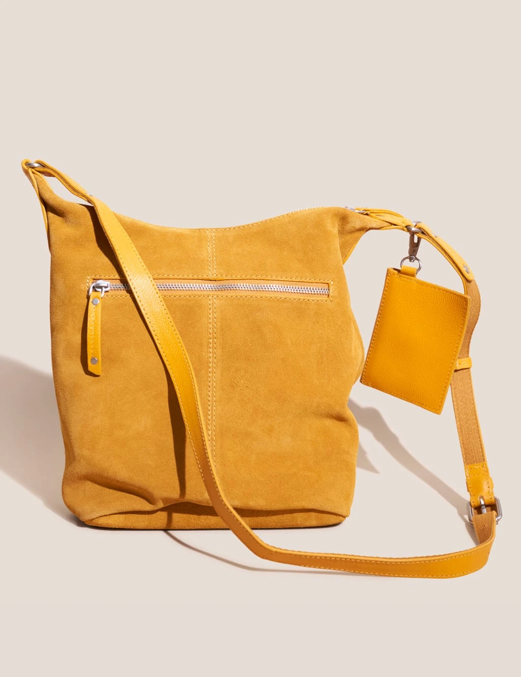 WHITE STUFF Suede Zip Detail Cross Body Bag 1 WHITE STUFF Suede Zip Detail Cross Body Bag