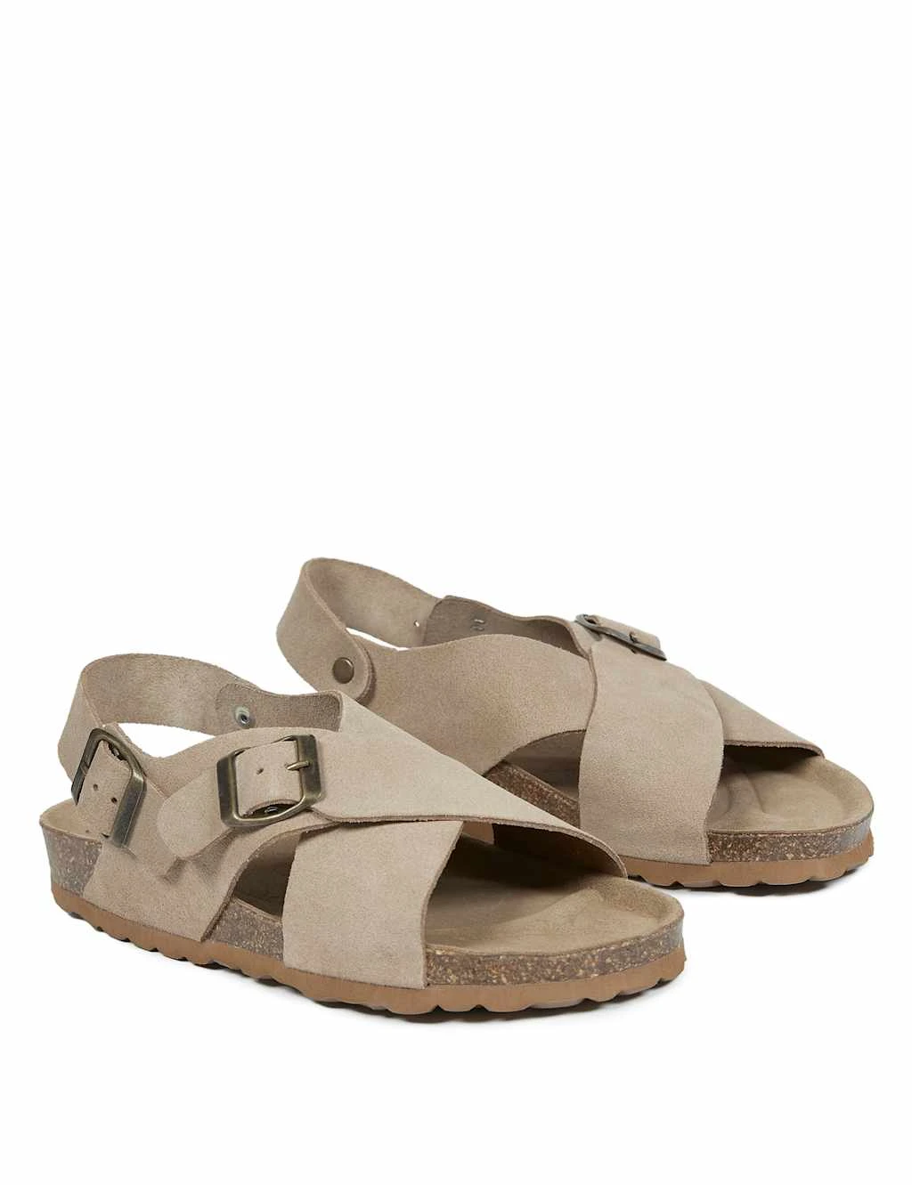 Celtic & Co. Leather Buckle Crossover Flat Sandals 2 Celtic & Co. Leather Buckle Crossover Flat Sandals - Image 2