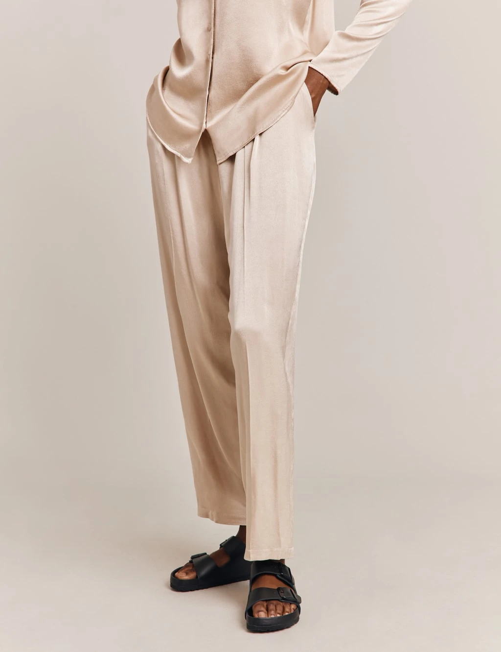 Ghost Satin Tapered Trousers 2 Ghost Satin Tapered Trousers - Image 2