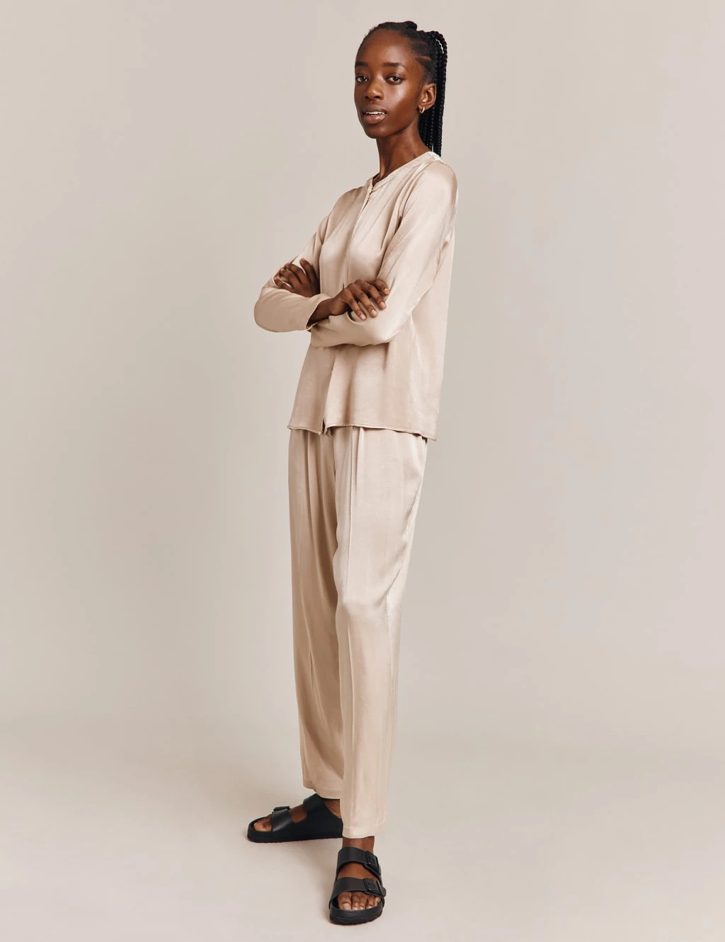 Ghost Satin Tapered Trousers 4 Ghost Satin Tapered Trousers - Image 4