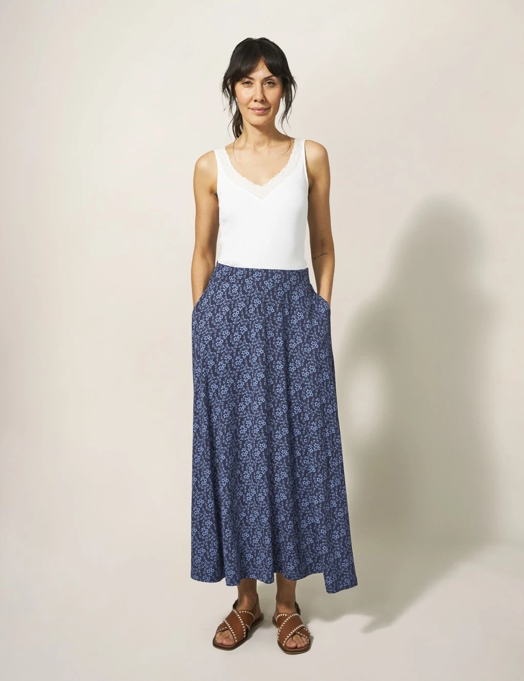 WHITE STUFF Floral Maxi A-Line Skirt 1 WHITE STUFF Floral Maxi A-Line Skirt