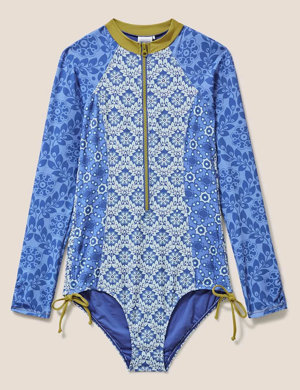 WHITE STUFF Floral Padded Zip Up Swimsuit 2 WHITE STUFF Floral Padded Zip Up Swimsuit - Image 2