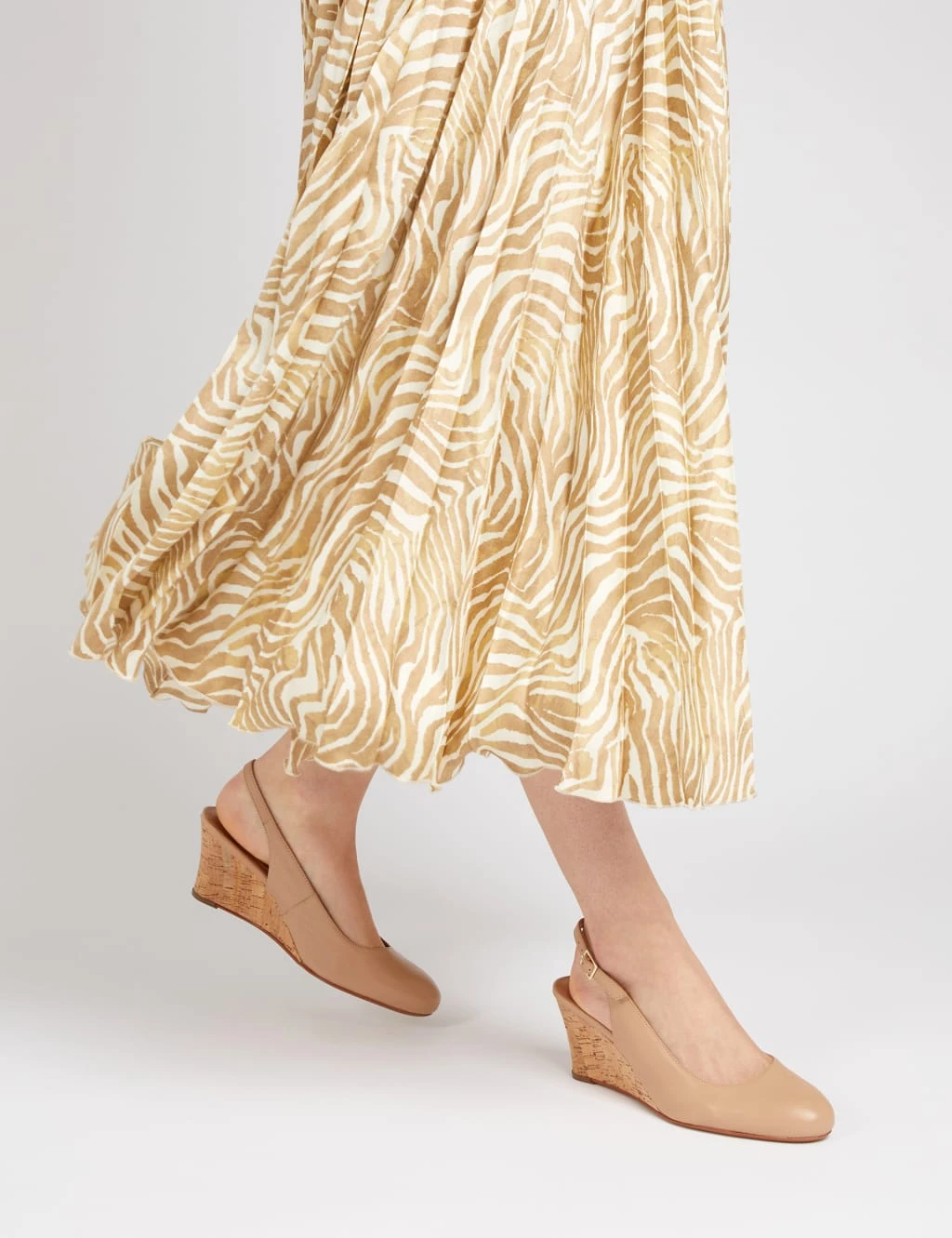 Jones Bootmaker Suede Wedge Slingback Shoes 1 Jones Bootmaker Suede Wedge Slingback Shoes