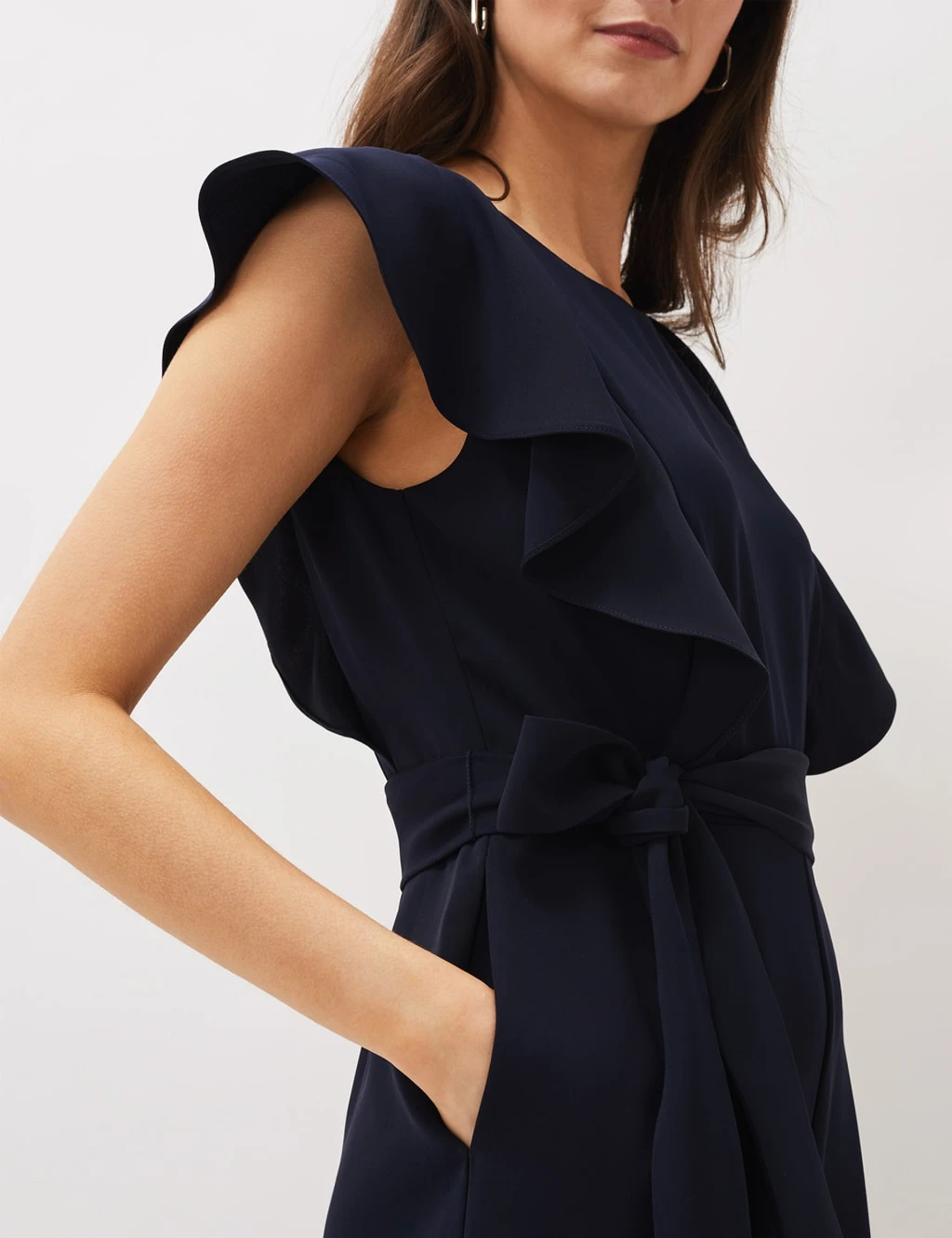 Frill Detail Short Sleeve Wide Leg Jumpsuit 5 Frill Detail Short Sleeve Wide Leg Jumpsuit - Image 5