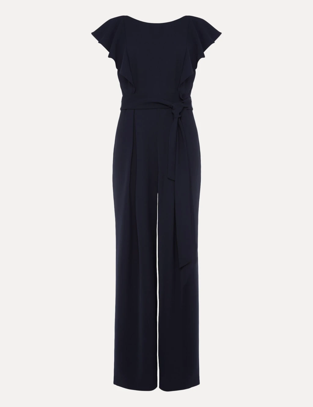 Frill Detail Short Sleeve Wide Leg Jumpsuit 2 Frill Detail Short Sleeve Wide Leg Jumpsuit - Image 2