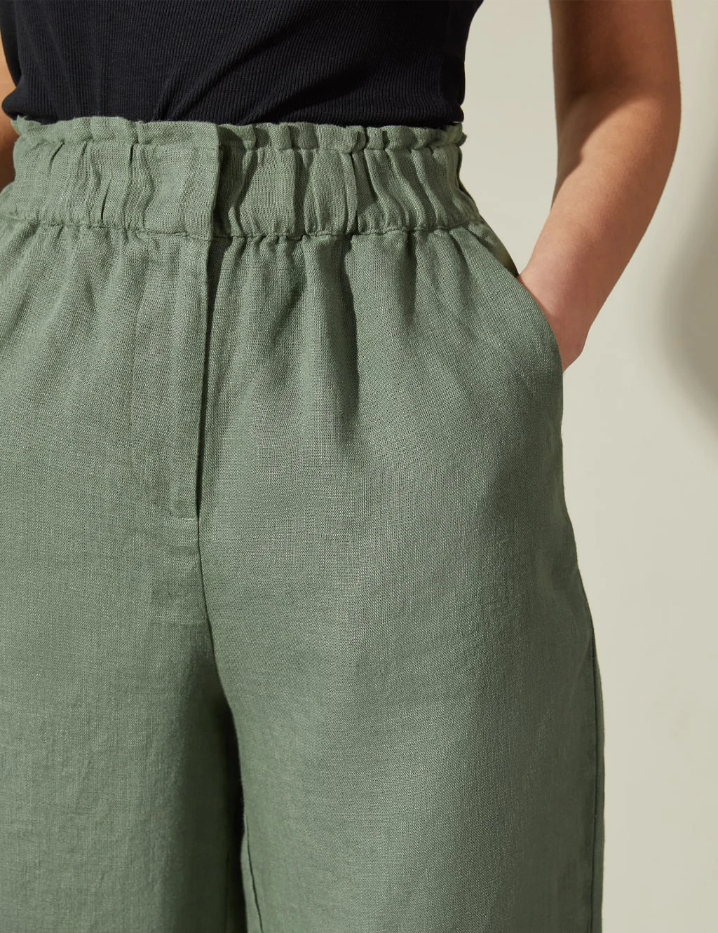 Pure Linen Wide Leg Culottes 4 Pure Linen Wide Leg Culottes - Image 4