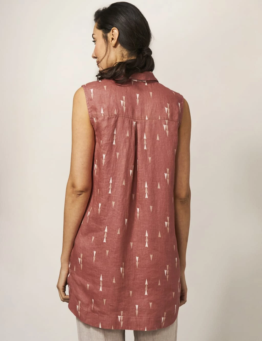 WHITE STUFF Pure Linen Heart Print Tunic 3 WHITE STUFF Pure Linen Heart Print Tunic - Image 3