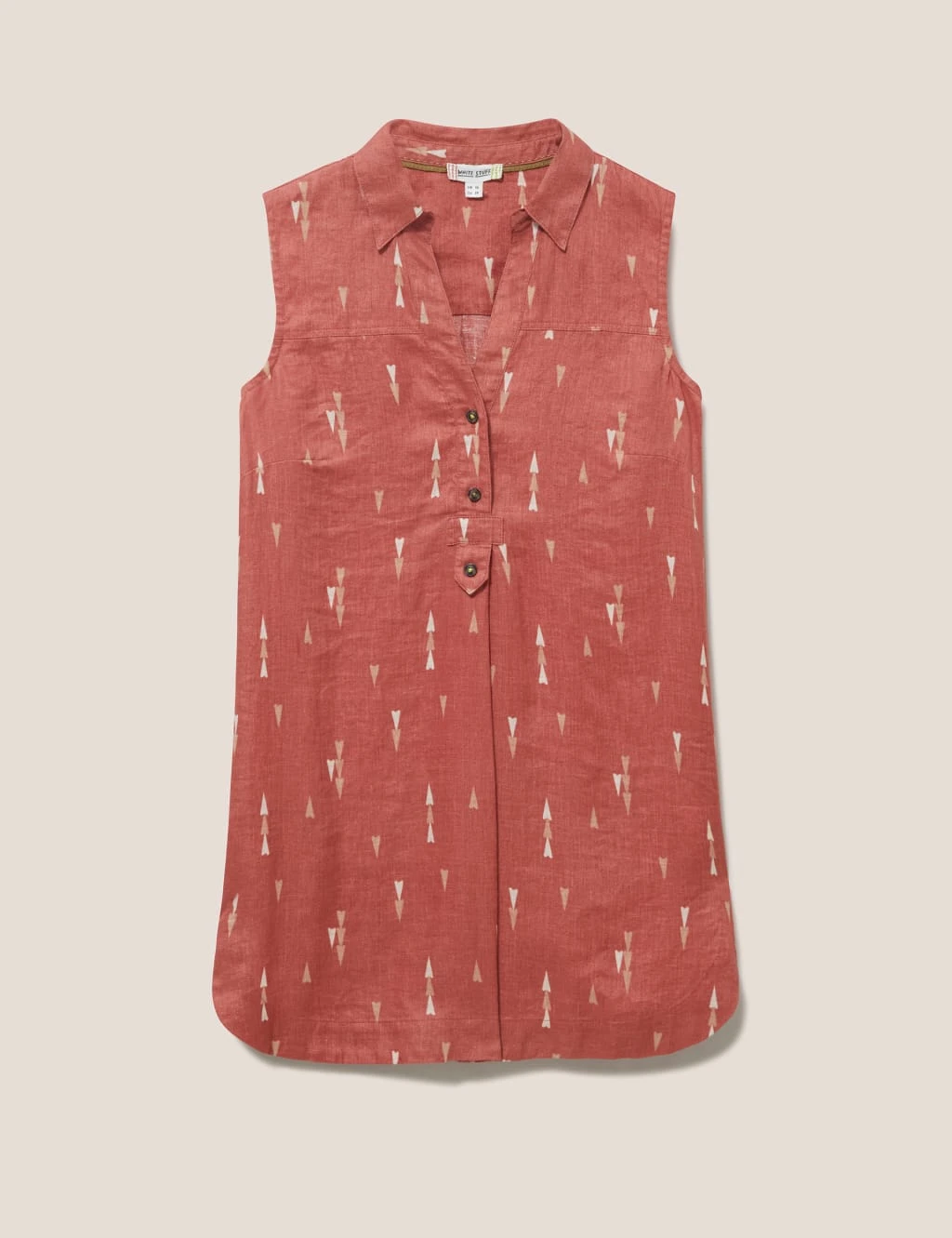 WHITE STUFF Pure Linen Heart Print Tunic 2 WHITE STUFF Pure Linen Heart Print Tunic - Image 2