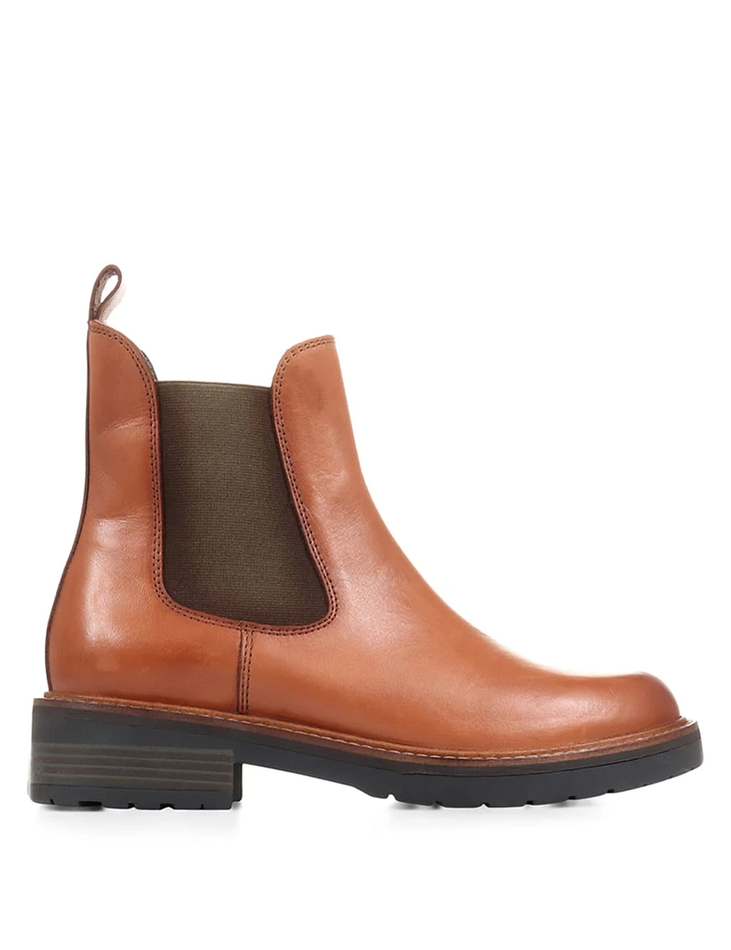 Jones Bootmaker Leather Chelsea Block Heel Ankle Boot 2 Jones Bootmaker Leather Chelsea Block Heel Ankle Boot - Image 2