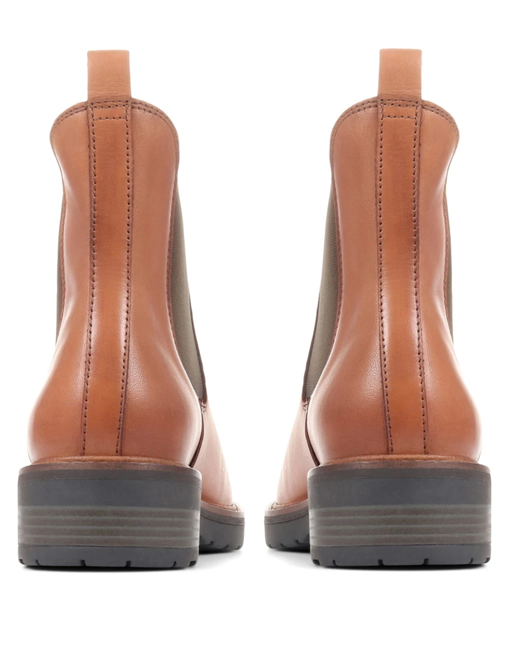 Jones Bootmaker Leather Chelsea Block Heel Ankle Boot 4 Jones Bootmaker Leather Chelsea Block Heel Ankle Boot - Image 4