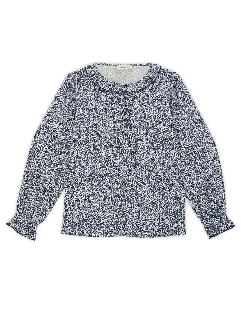 Floral Ruffle Button Detail Blouse 2 Floral Ruffle Button Detail Blouse - Image 2