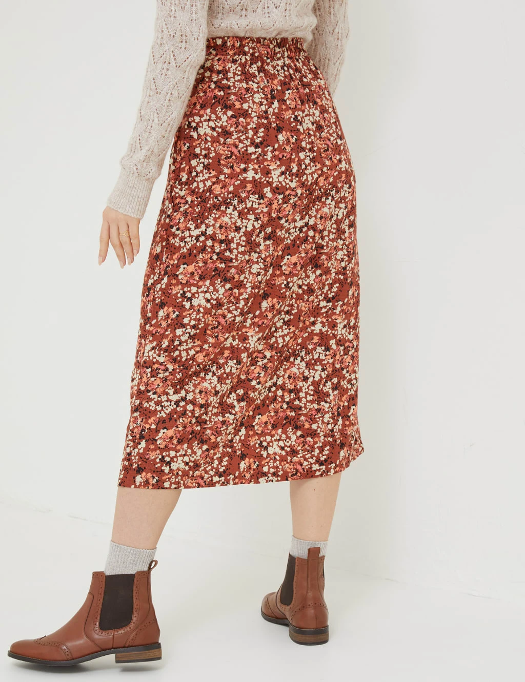 Floral Midaxi Split Front Slip Skirt 3 Floral Midaxi Split Front Slip Skirt - Image 3