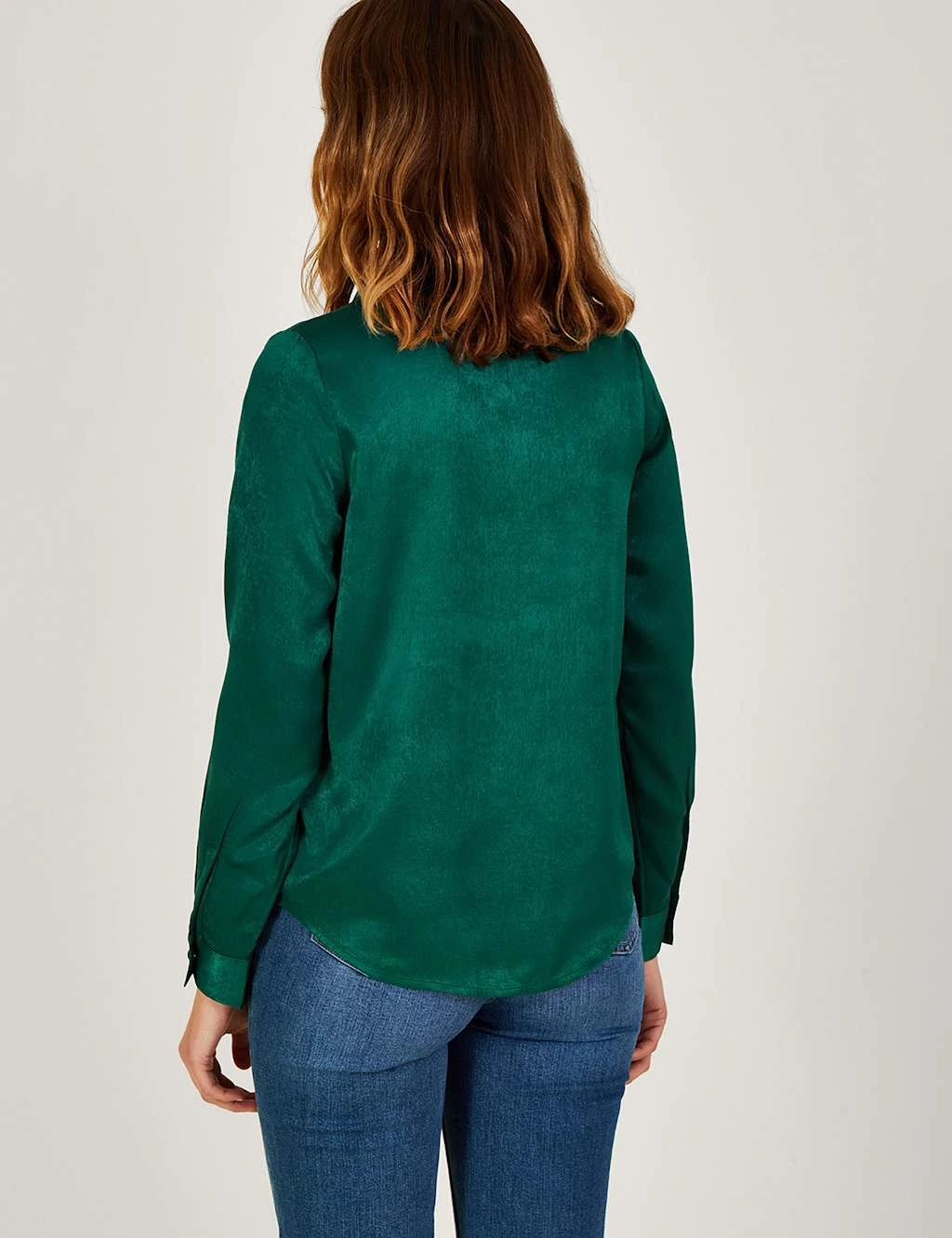 MONSOON Satin Embroidered Collared Shirt 3 MONSOON Satin Embroidered Collared Shirt - Image 3