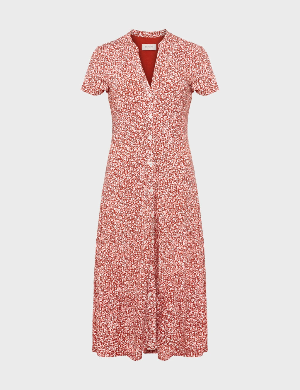 Printed V-Neck Midi Tea Dress 2 Printed V-Neck Midi Tea Dress - Image 2