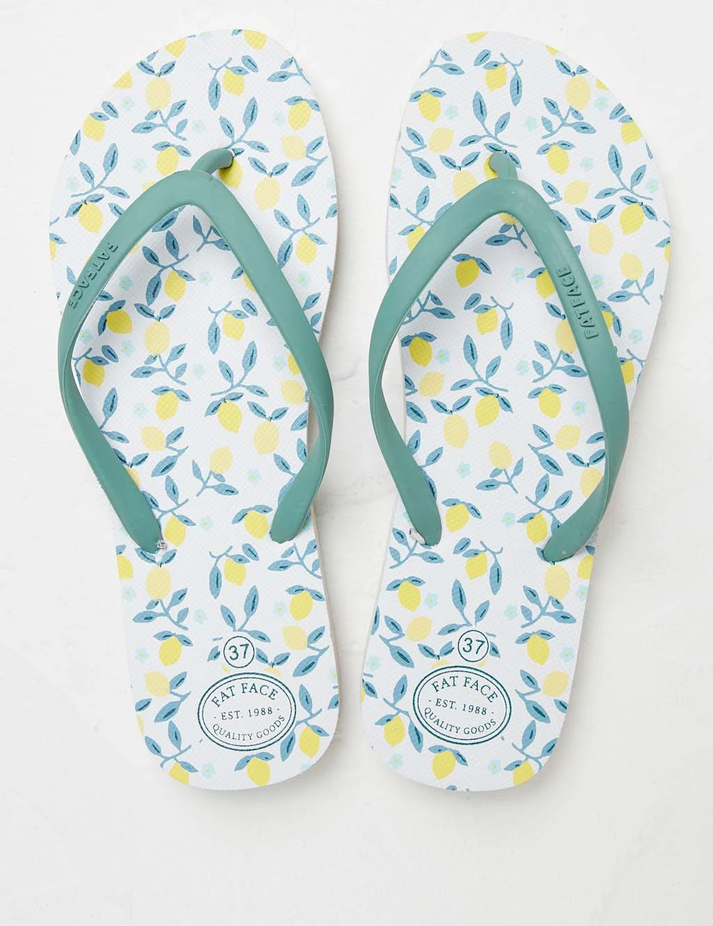 Lemon Print Flip Flops 2 Lemon Print Flip Flops - Image 2