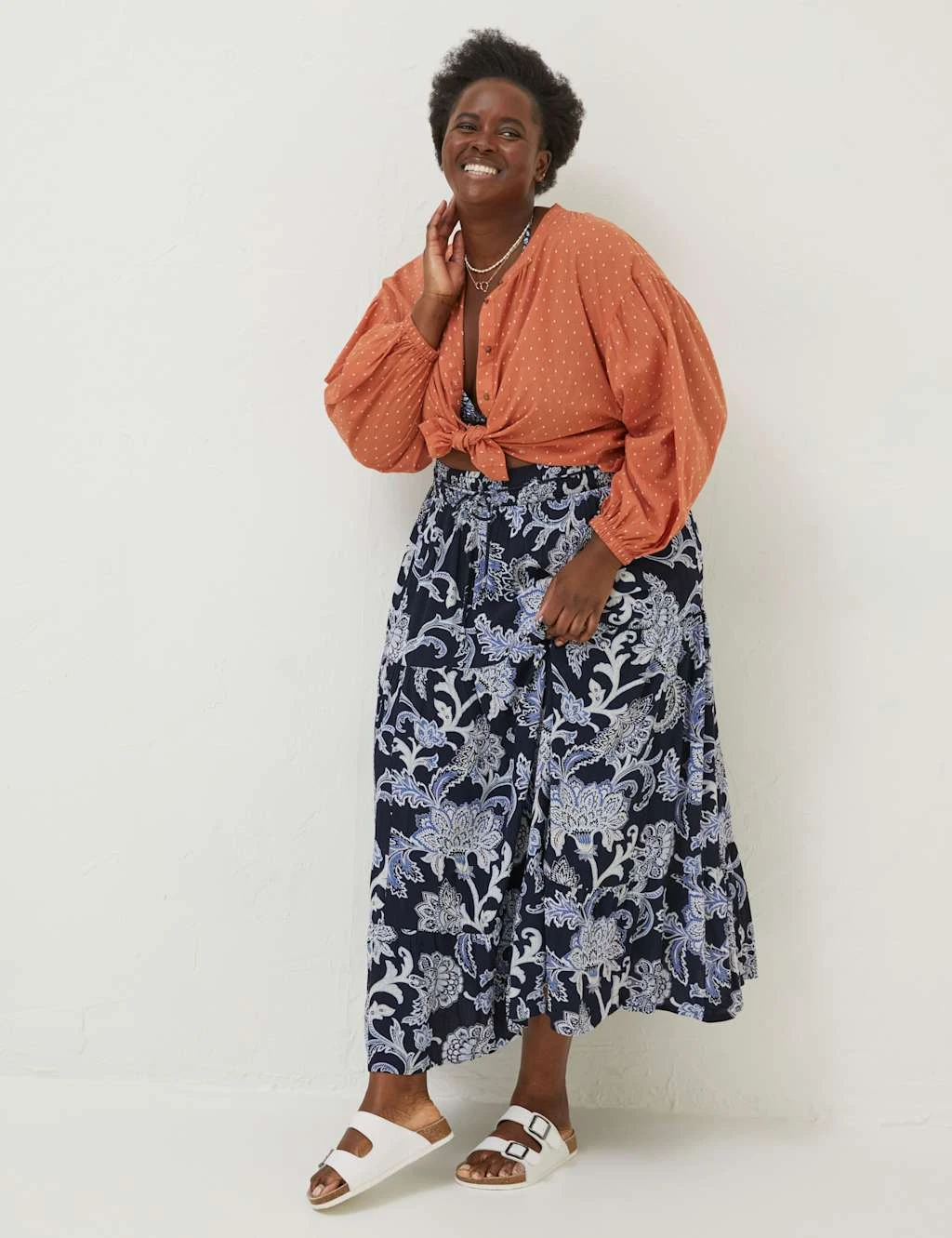 Floral Pleated Maxi Tiered Skirt 5 Floral Pleated Maxi Tiered Skirt - Image 5