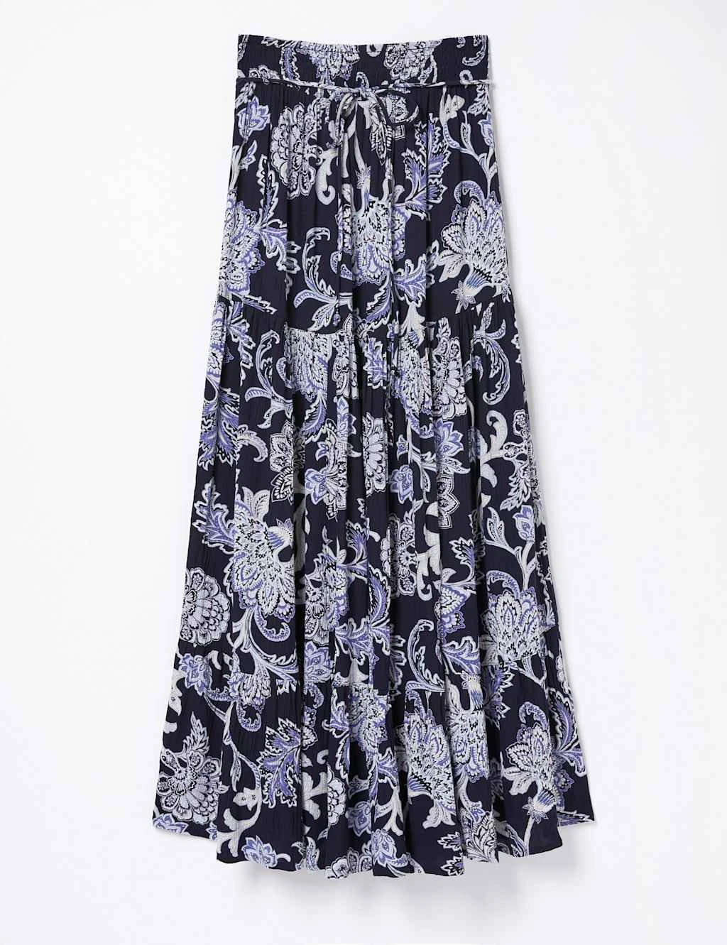 Floral Pleated Maxi Tiered Skirt 2 Floral Pleated Maxi Tiered Skirt - Image 2