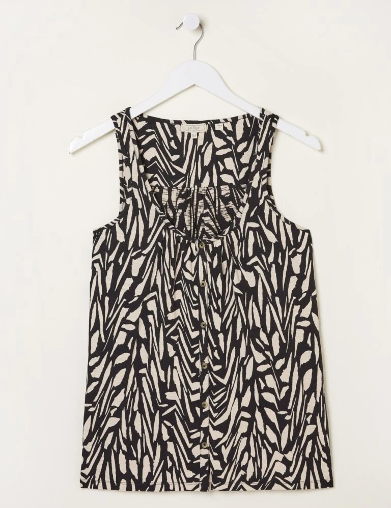 Cotton Modal Blend Printed Vest