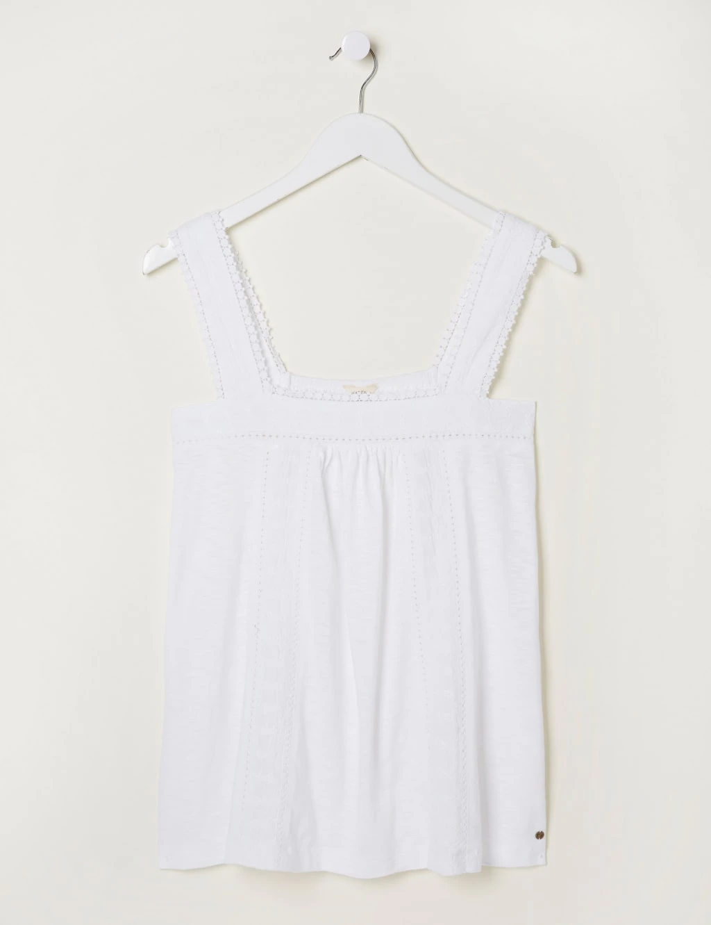 Cotton Modal Blend Embroidered Cami Top 2 Cotton Modal Blend Embroidered Cami Top - Image 2