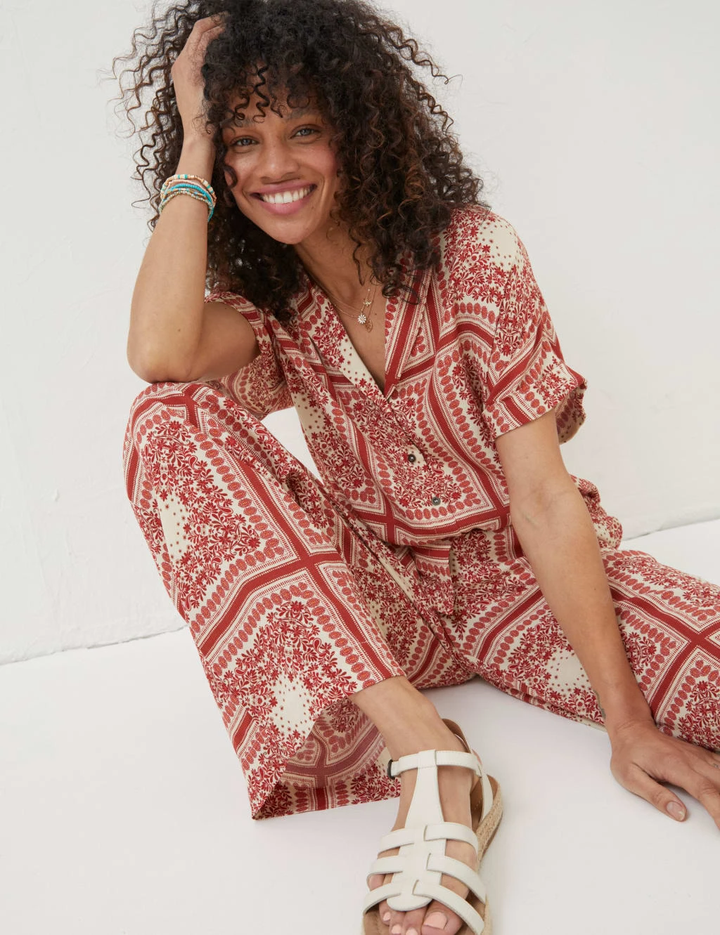 Printed Collared Short Sleeve Shirt 5 Printed Collared Short Sleeve Shirt - Image 5