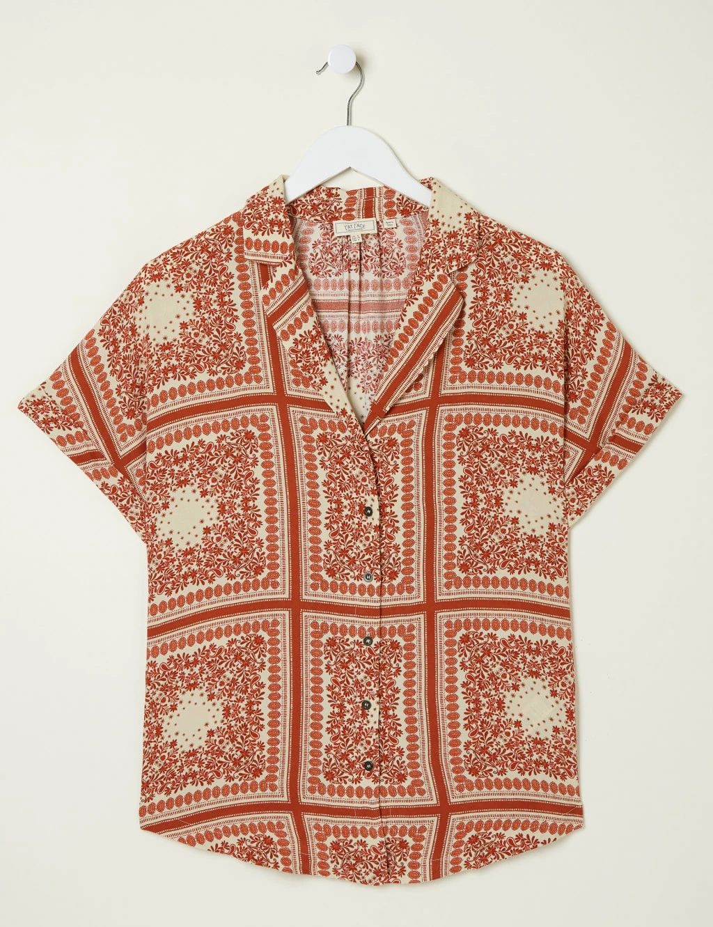 Printed Collared Short Sleeve Shirt 2 Printed Collared Short Sleeve Shirt - Image 2